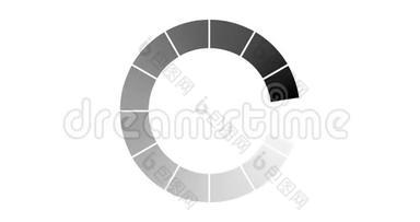 加载圆圈图标在白色背景动画与可选的卢马哑光。 包括阿尔法·卢马·马特。